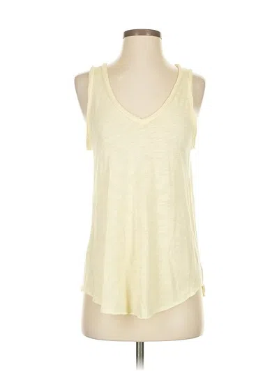Pre-owned American Eagle Outfitters Tank Top Yellow Plunge Neckline Tops