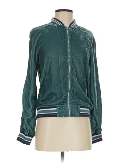 Pre-owned American Eagle Outfitters Track Jacket In Teal