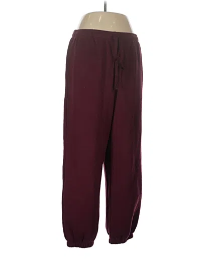 Pre-owned American Eagle Outfitters Track Pants In Burgundy