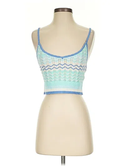 Pre-owned American Eagle Outfitters Tube Top Blue Sweetheart Neckline Tops