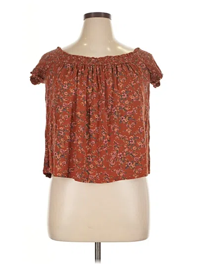 Pre-owned American Eagle Outfitters Tube Top Brown Strapless Neckline Tops