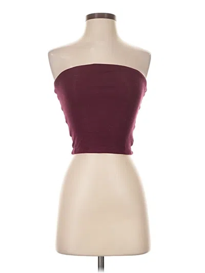 Pre-owned American Eagle Outfitters Tube Top Burgundy Strapless Neckline Tops