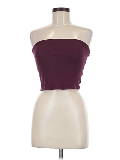 Pre-owned American Eagle Outfitters Tube Top Burgundy Strapless Neckline Tops