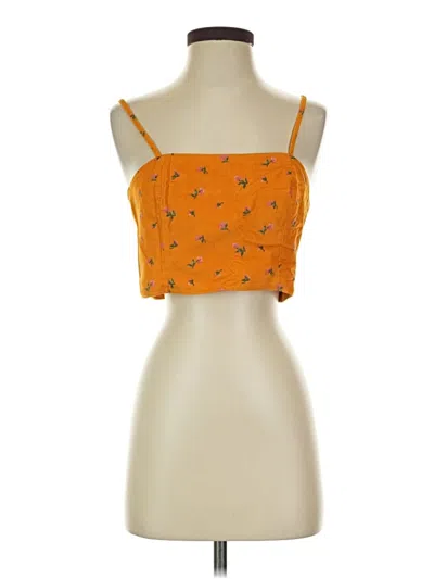 Pre-owned American Eagle Outfitters Tube Top Orange Strapless Neckline Tops