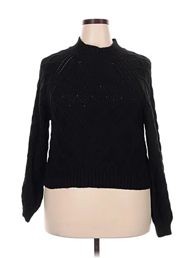 Pre-owned American Eagle Outfitters Turtleneck Sweater In Black