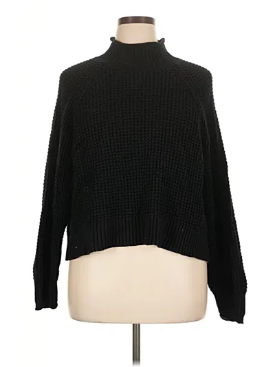 Pre-owned American Eagle Outfitters Turtleneck Sweater In Black