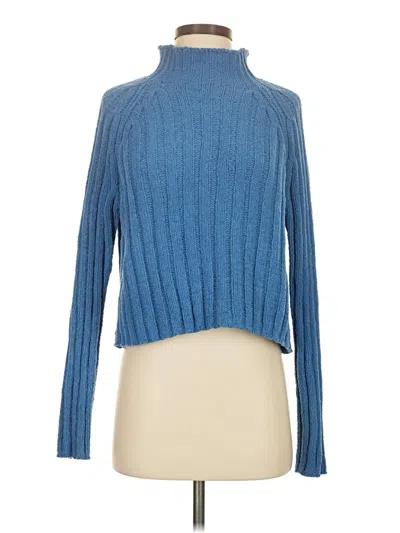 Pre-owned American Eagle Outfitters Turtleneck Sweater In Blue