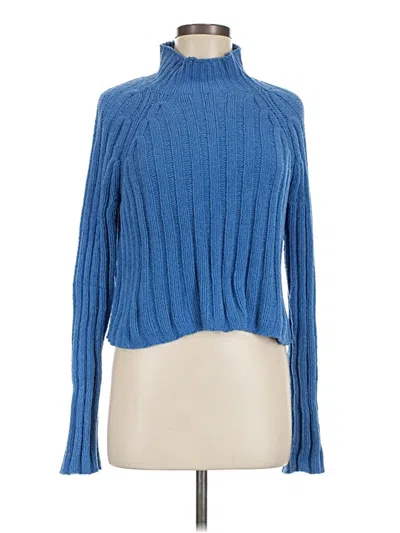 Pre-owned American Eagle Outfitters Turtleneck Sweater In Blue
