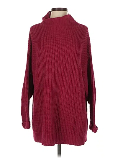 Pre-owned American Eagle Outfitters Turtleneck Sweater In Burgundy