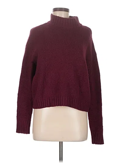 Pre-owned American Eagle Outfitters Turtleneck Sweater In Burgundy