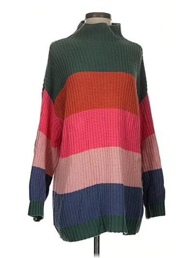 Pre-owned American Eagle Outfitters Turtleneck Sweater In Green