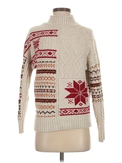 Pre-owned American Eagle Outfitters Turtleneck Sweater In Ivory