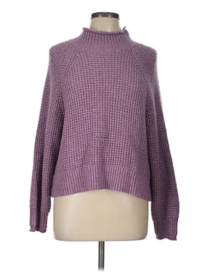 Pre-owned American Eagle Outfitters Turtleneck Sweater In Purple
