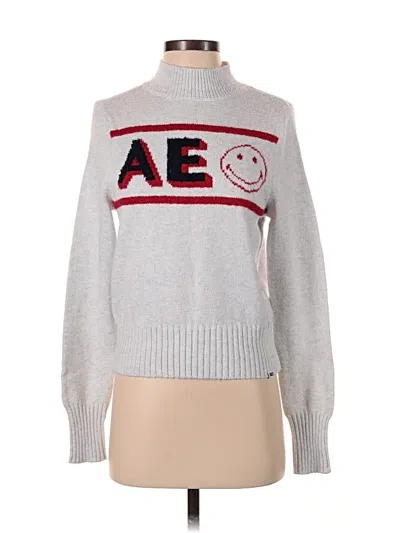 Pre-owned American Eagle Outfitters Turtleneck Sweater In Silver