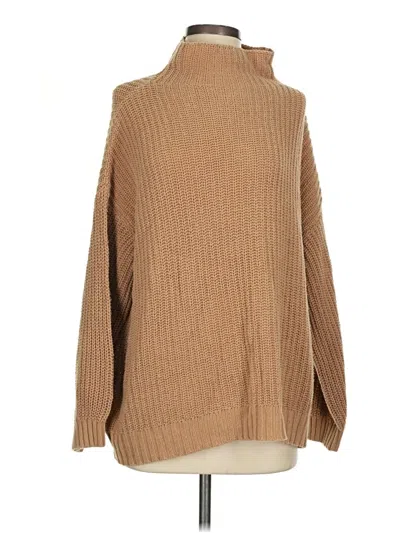 Pre-owned American Eagle Outfitters Turtleneck Sweater In Tan