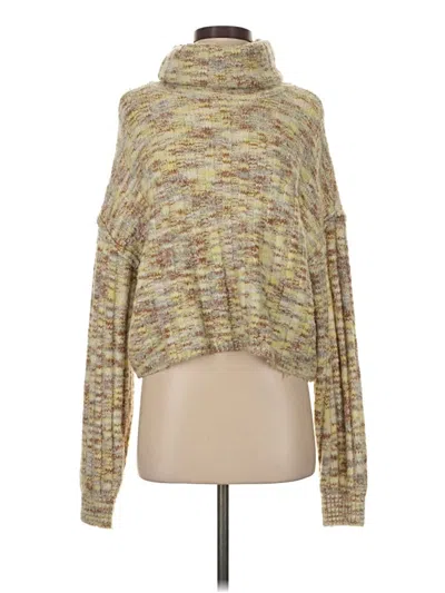 Pre-owned American Eagle Outfitters Turtleneck Sweater In Tan