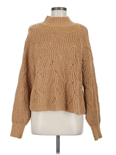 Pre-owned American Eagle Outfitters Turtleneck Sweater In Tan