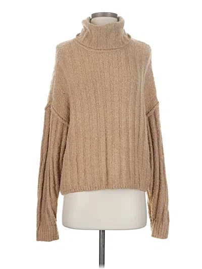 Pre-owned American Eagle Outfitters Turtleneck Sweater In Tan