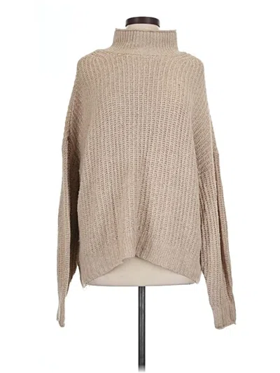 Pre-owned American Eagle Outfitters Turtleneck Sweater In Tan