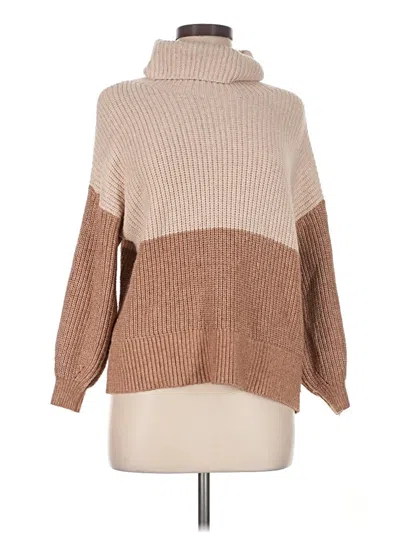 Pre-owned American Eagle Outfitters Turtleneck Sweater In Tan