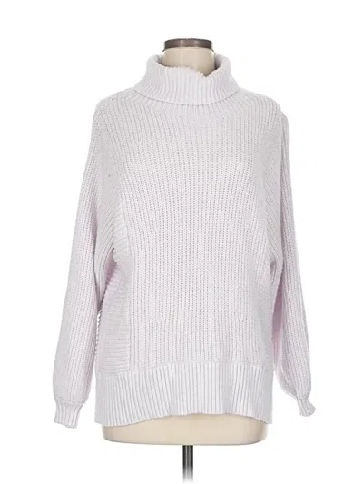 Pre-owned American Eagle Outfitters Turtleneck Sweater In White