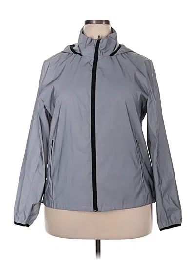Pre-owned American Eagle Outfitters Windbreaker Jacket In Gray