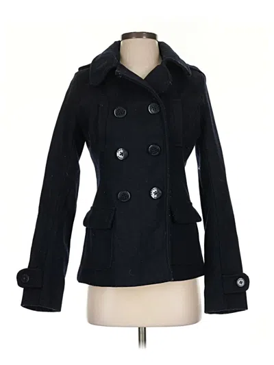 Pre-owned American Eagle Outfitters Wool Coat In Black