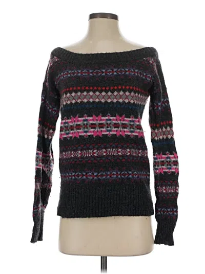 Pre-owned American Eagle Outfitters Wool Pullover Sweater In Black