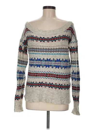 Pre-owned American Eagle Outfitters Wool Pullover Sweater In Ivory