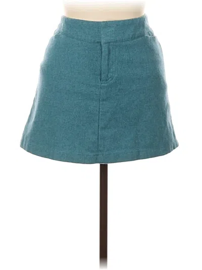 Pre-owned American Eagle Outfitters Wool Skirt In Teal