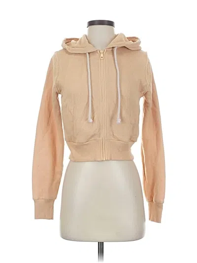 Pre-owned American Eagle Outfitters Zip Up Hoodie In Orange