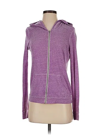 Pre-owned American Eagle Outfitters Zip Up Hoodie In Purple