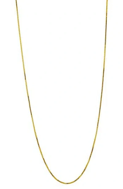 American Exchange Box Chain Necklace In Gold