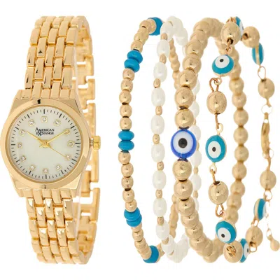 American Exchange Bracelet Strap Watch, 24mm In Gold