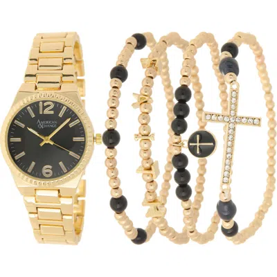 American Exchange Bracelet Watch & Assorted Bracelets Set, 38mm In Gold