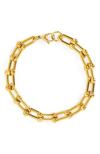 American Exchange Chain Link Bracelet In Gold