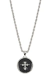 AMERICAN EXCHANGE CROSS MEDALLION PENDANT NECKLACE