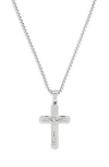 American Exchange Cross Necklace In Silver