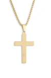 American Exchange Cross Pendant Necklace & Stud Earrings Set In Gold