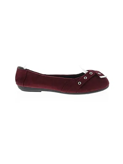 Pre-owned American Exchange Flats In Burgundy