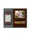 American Exchange Men's Brown Leather Strap Analog Watch 33mm Gift Set In Brown