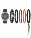 American Exchange Men's Quartz Olive Polyurethane Strap Watch 43mm In Olive