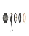 American Exchange Men's Quartz Shiny Gun Tone Metal Watch, 44.8mm In Shiny Gunmetal