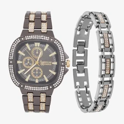 American Exchange Mens Black Bracelet Watch M0049b-42-d36 In Metallic