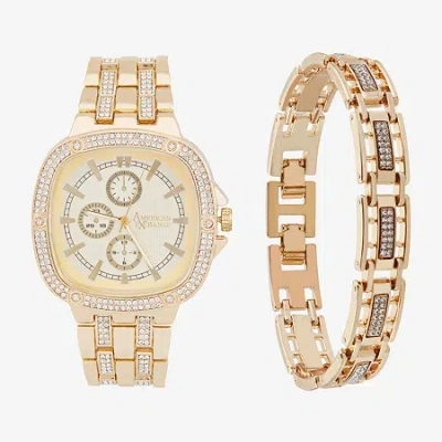 American Exchange Mens Gold Tone Bracelet Watch M0049g-42-a27