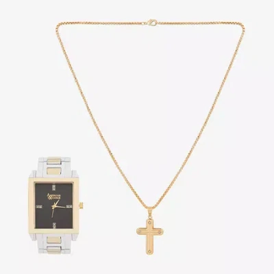 American Exchange Mens Two Tone Bracelet Watch M0105s-22-j34 In Brown