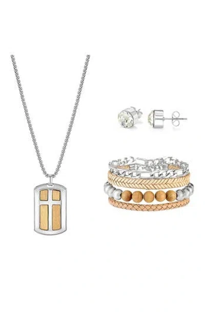 American Exchange Necklace, Bracelets & Earrings Gift Set In Multi