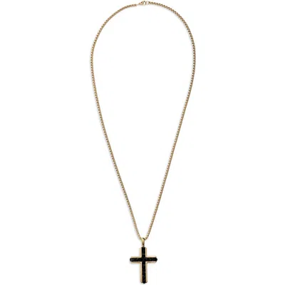 American Exchange Pyramid Cross Pendant Necklace In Gold