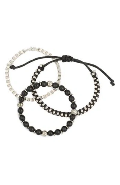 American Exchange Set Of 3 Assorted Bracelets In Multi