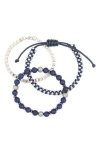 American Exchange Set Of 3 Assorted Bracelets In Multi